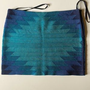 haute hippie Blue Green Skirt XS
